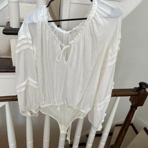 Free People White Bodysuit
